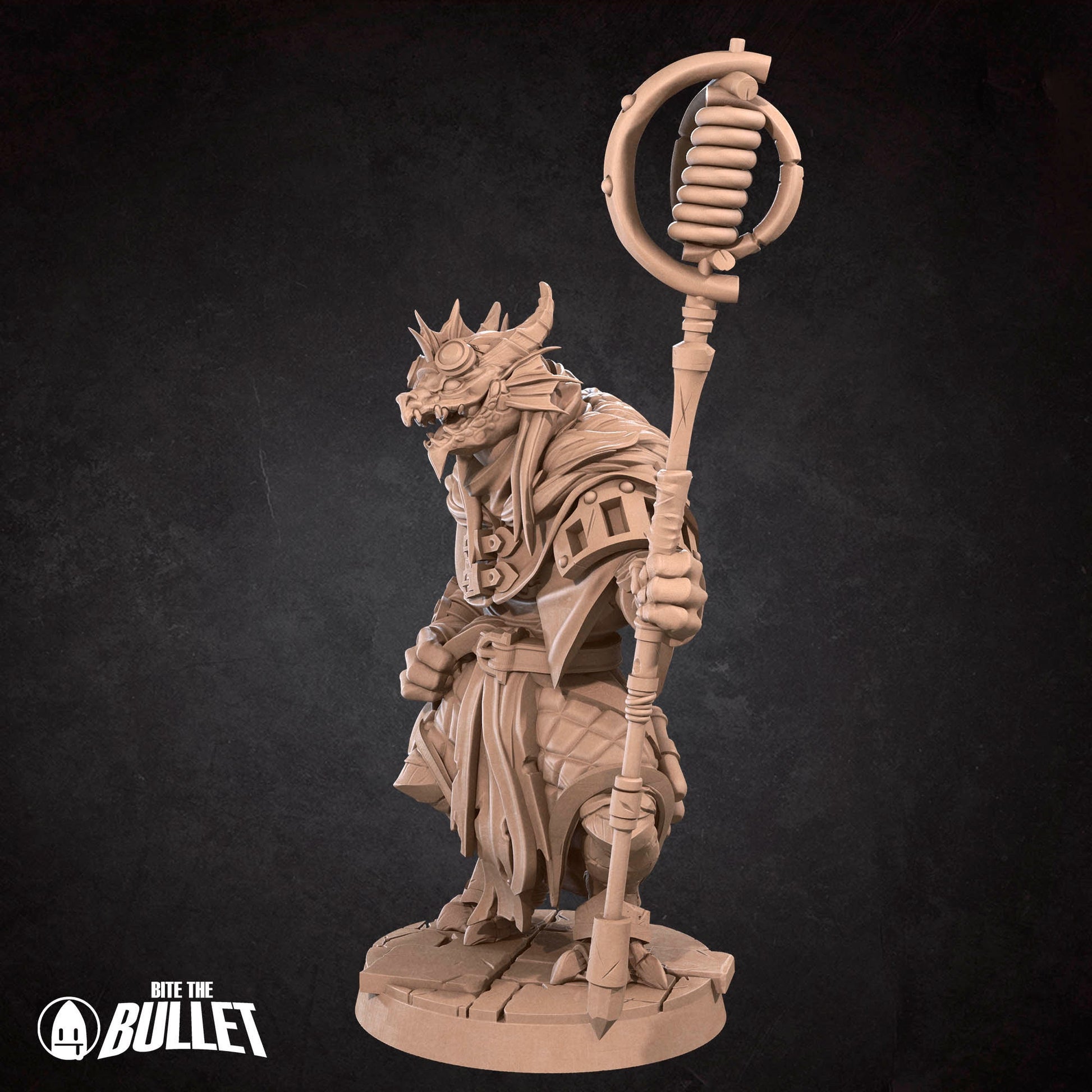 Dragonborn Artificer | Bite The Bullet | 35mm Scale | Resin Printed Tabletop RPG Miniature Figures | DND | 5E