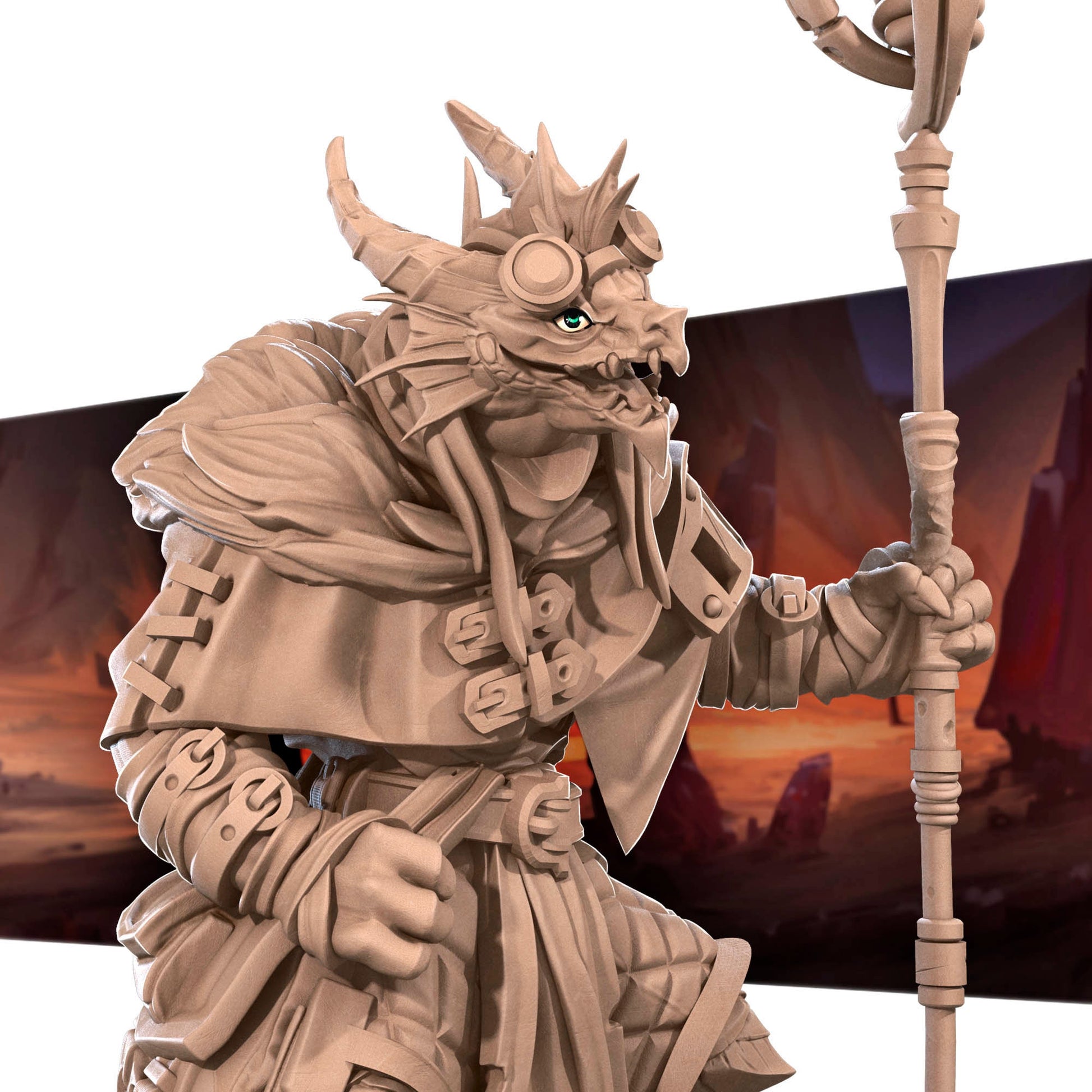 Dragonborn Artificer | Bite The Bullet | 35mm Scale | Resin Printed Tabletop RPG Miniature Figures | DND | 5E