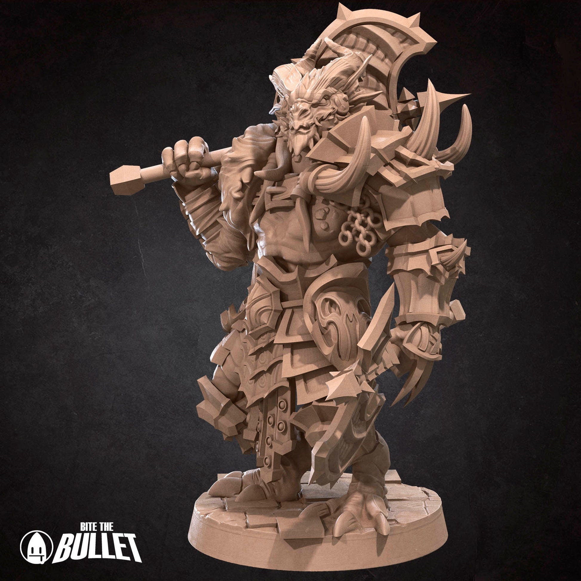 Dragonborn Barbarian | Bite The Bullet | 35mm Scale | Resin Printed Tabletop RPG Miniature Figures | DND | 5E
