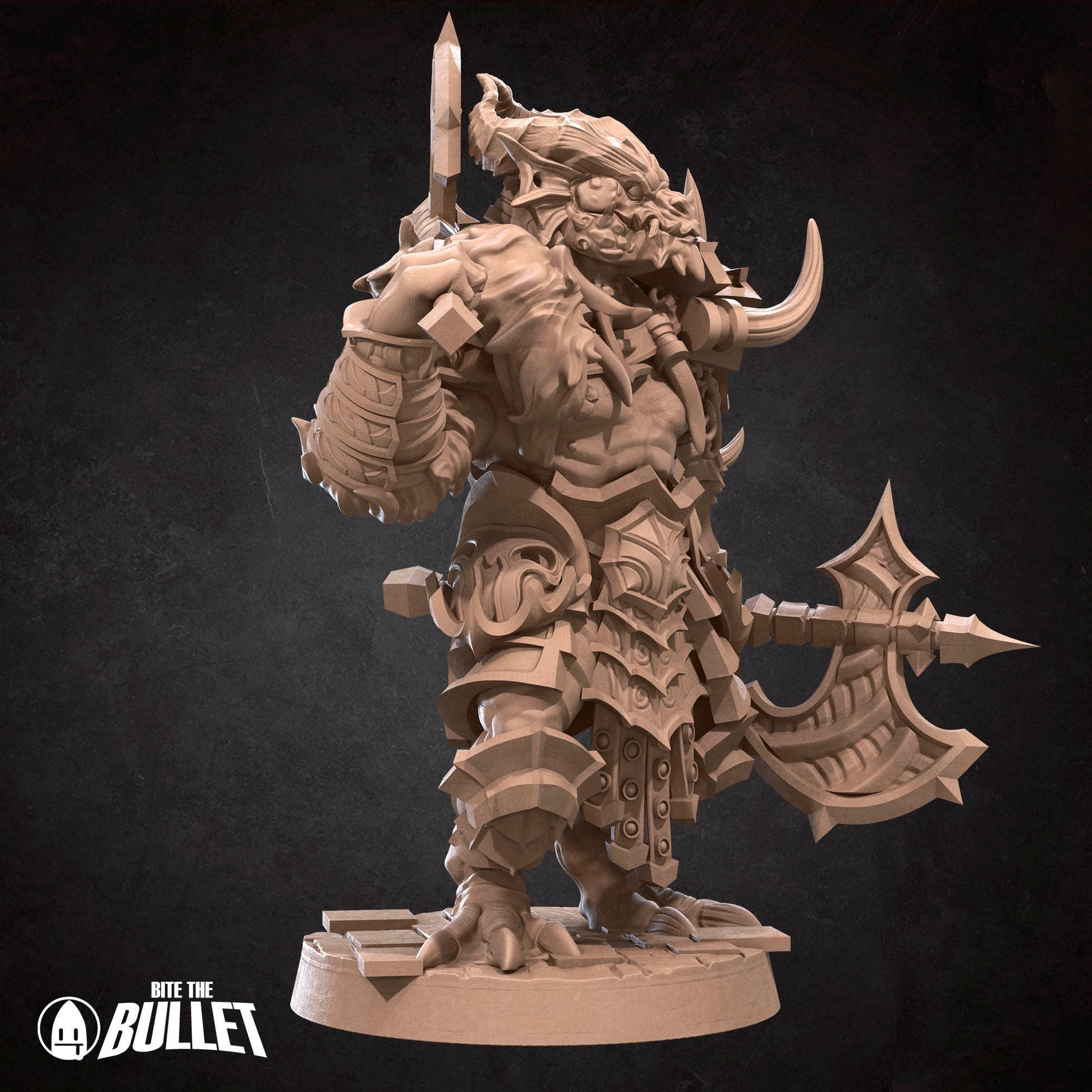 Dragonborn Barbarian | Bite The Bullet | 35mm Scale | Resin Printed Tabletop RPG Miniature Figures | DND | 5E
