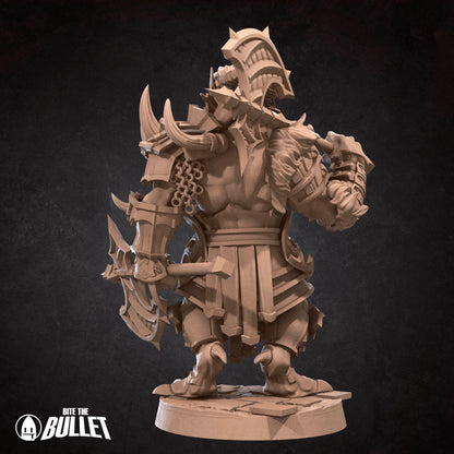 Dragonborn Barbarian | Bite The Bullet | 35mm Scale | Resin Printed Tabletop RPG Miniature Figures | DND | 5E