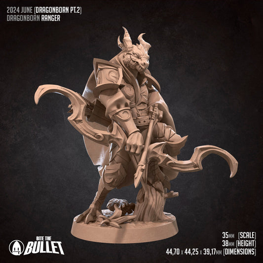 Dragonborn Barbarian | Bite The Bullet | 35mm Scale | Resin Printed Tabletop RPG Miniature Figures | DND | 5E