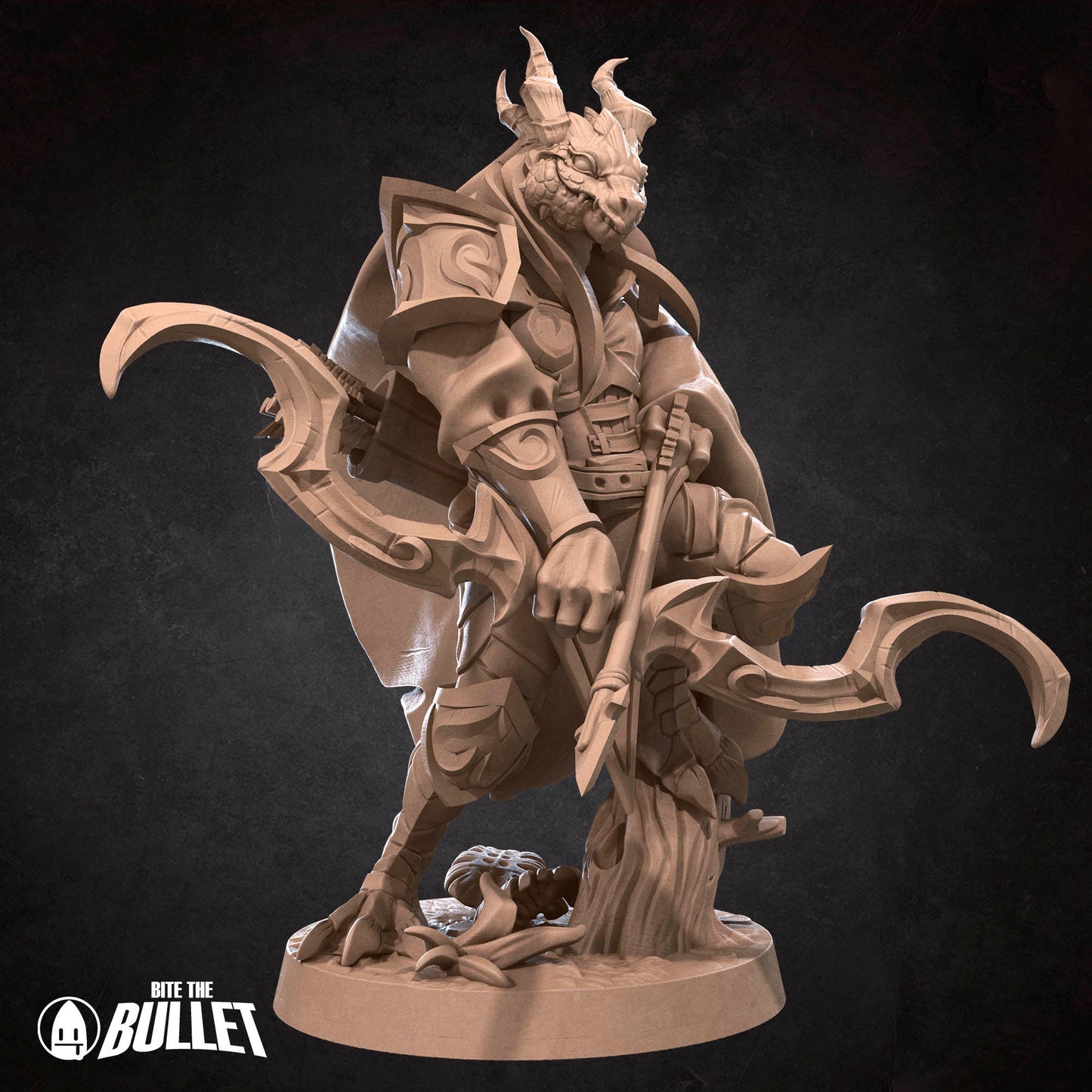Dragonborn Barbarian | Bite The Bullet | 35mm Scale | Resin Printed Tabletop RPG Miniature Figures | DND | 5E