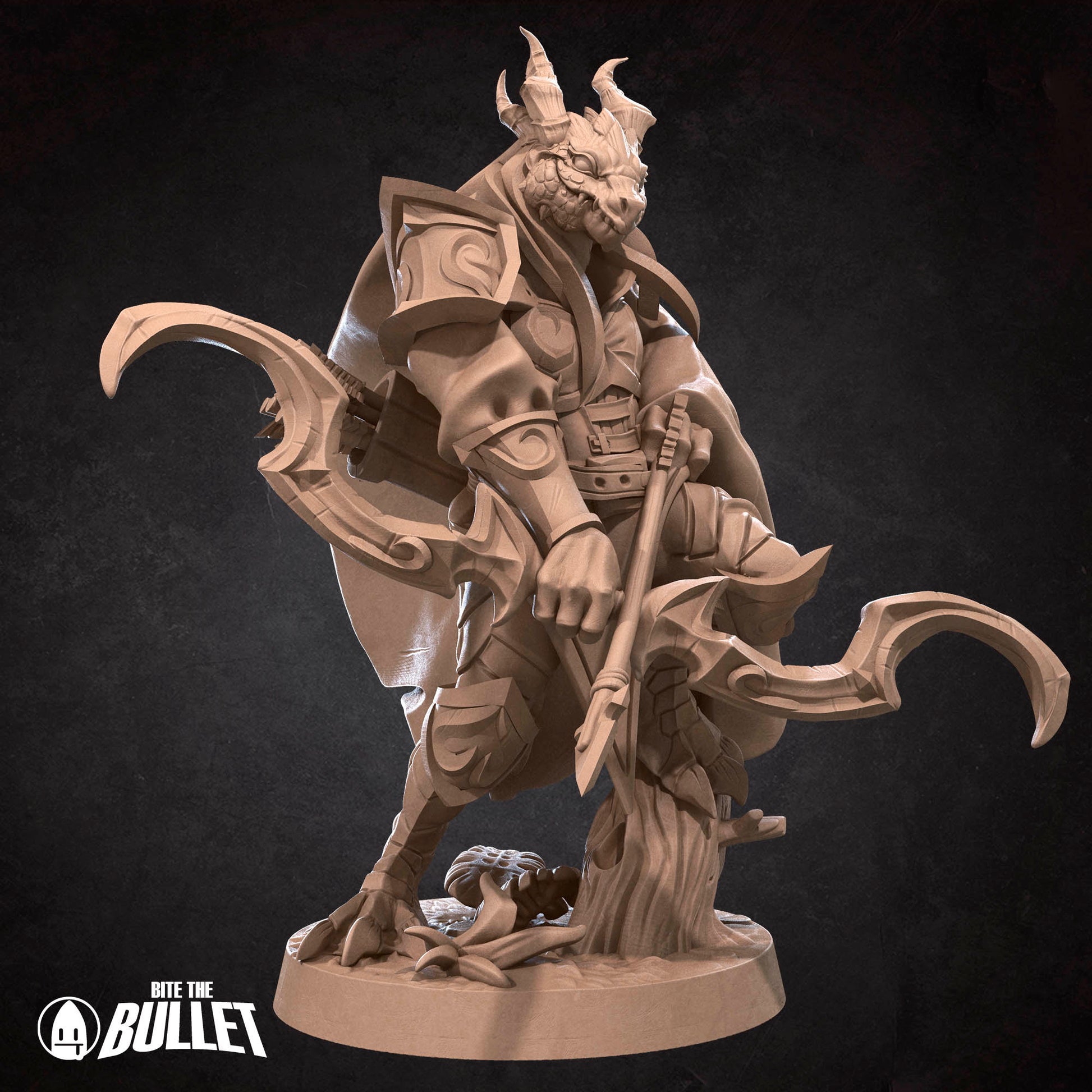 Dragonborn Barbarian | Bite The Bullet | 35mm Scale | Resin Printed Tabletop RPG Miniature Figures | DND | 5E