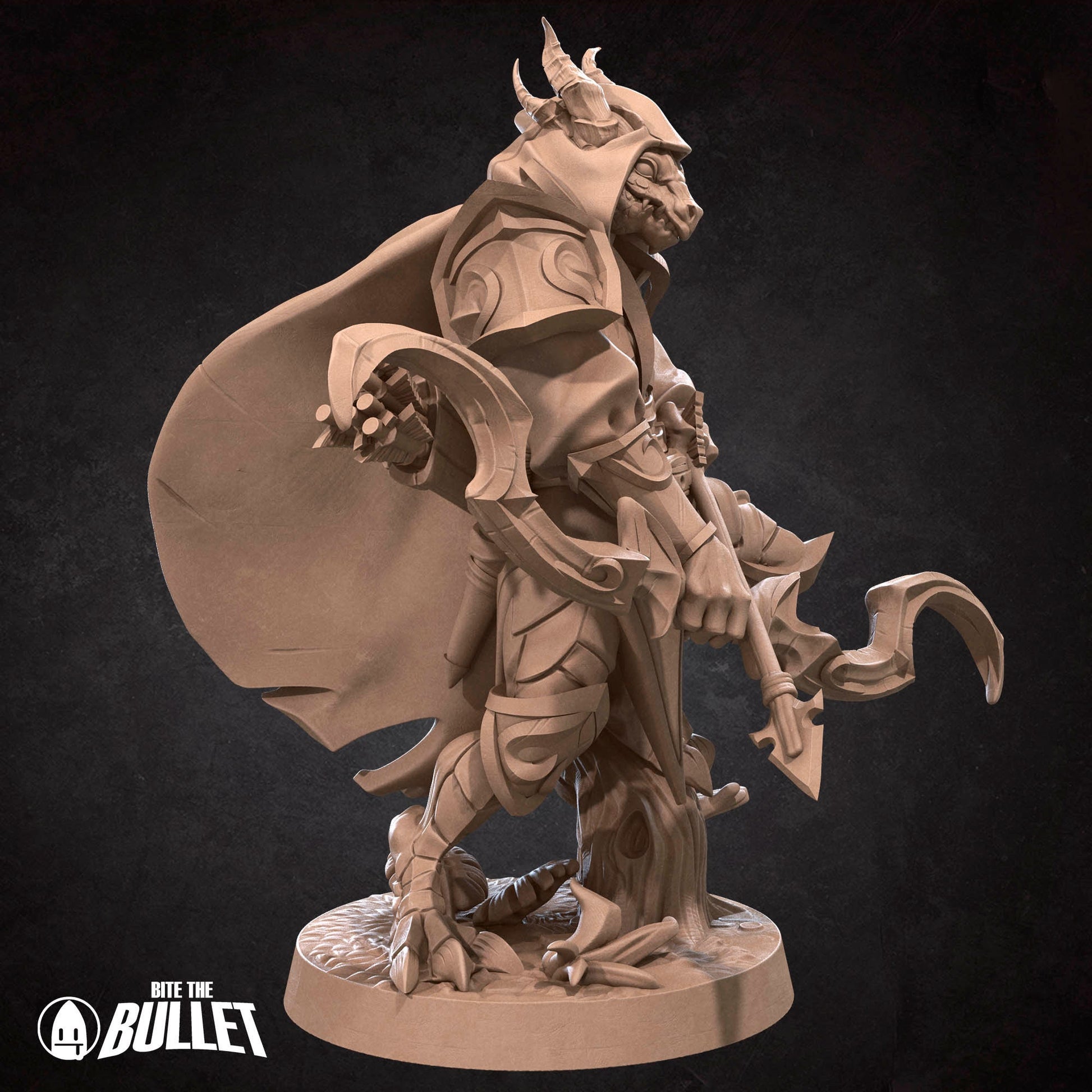 Dragonborn Barbarian | Bite The Bullet | 35mm Scale | Resin Printed Tabletop RPG Miniature Figures | DND | 5E
