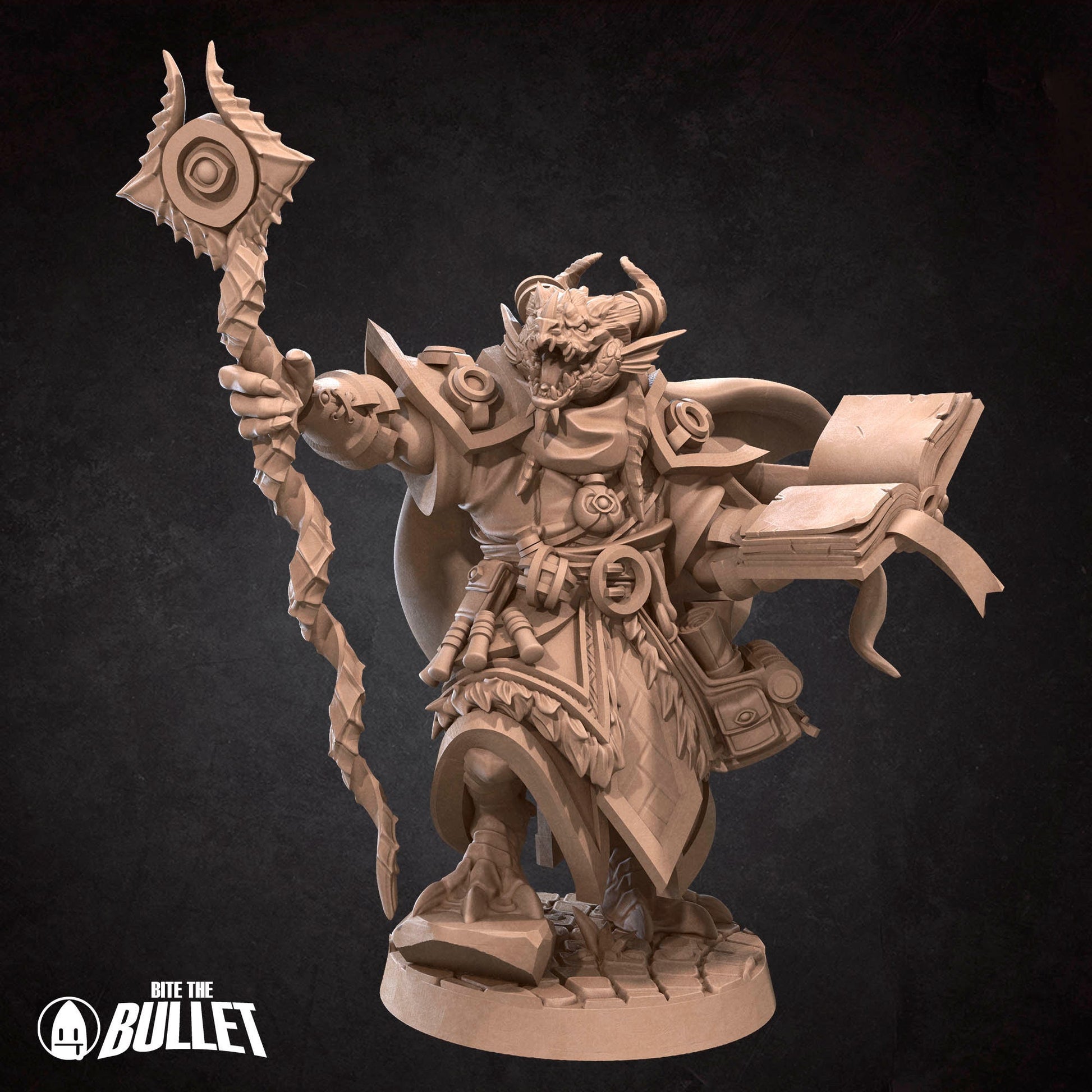 Dragonborn Sorcerer | Bite The Bullet | 35mm Scale | Resin Printed Tabletop RPG Miniature Figures | DND | 5E