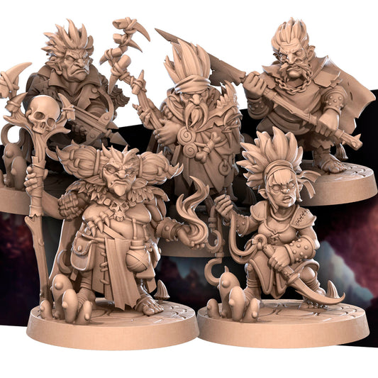 Derro Set | Bite The Bullet | 35mm Scale | Resin Printed Tabletop RPG Miniature Figures | DND | 5E