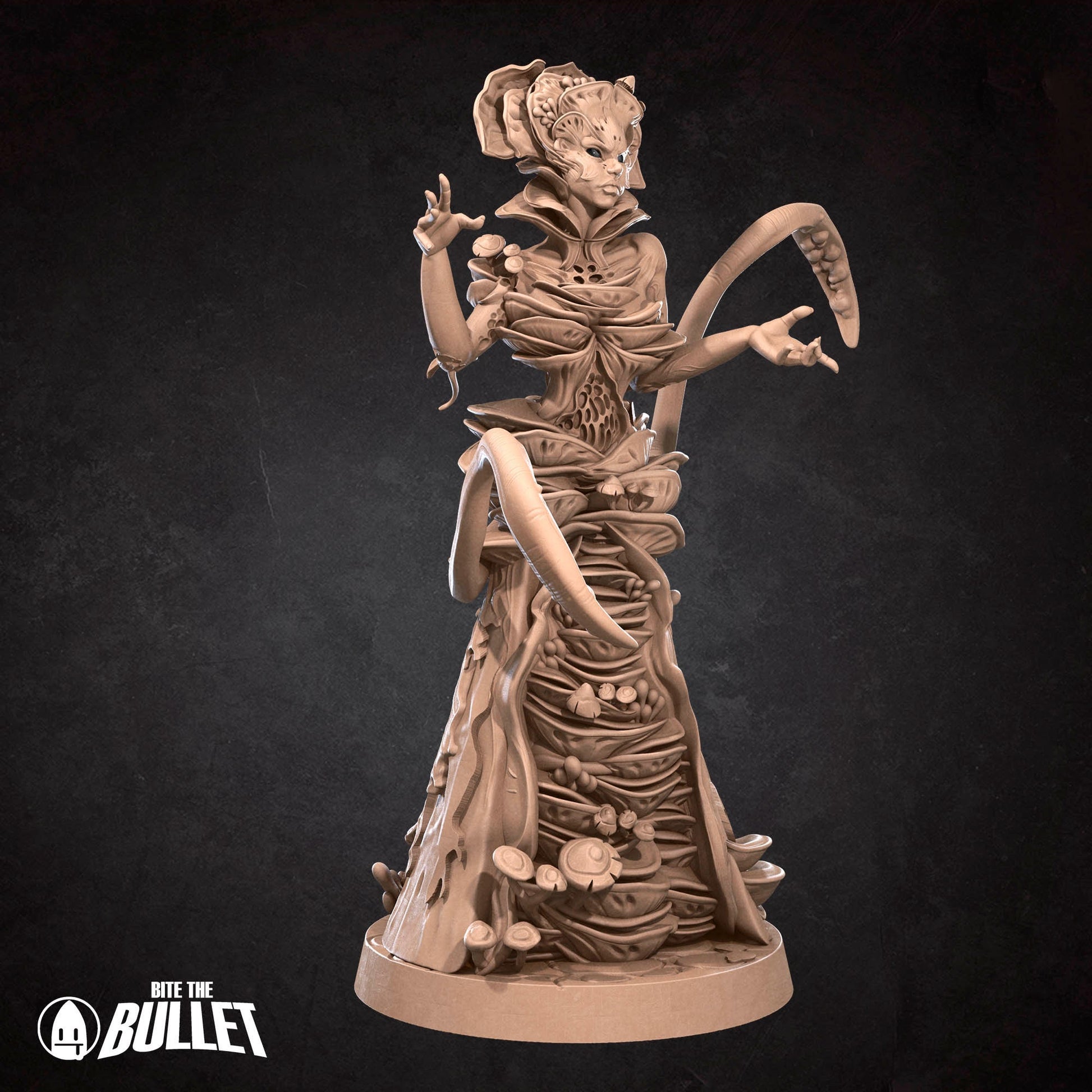 Zuggy Queen Of Fungi | NSFW Option | Bite The Bullet | 35mm Scale | Resin Printed Tabletop RPG Miniature Figures | DND | 5E