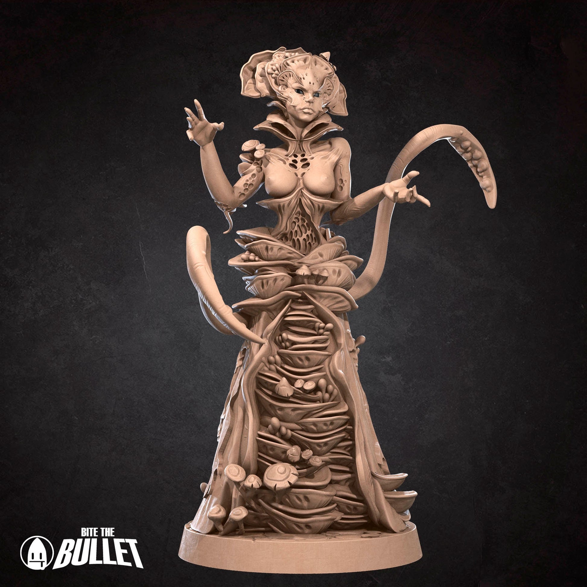 Zuggy Queen Of Fungi | NSFW Option | Bite The Bullet | 35mm Scale | Resin Printed Tabletop RPG Miniature Figures | DND | 5E