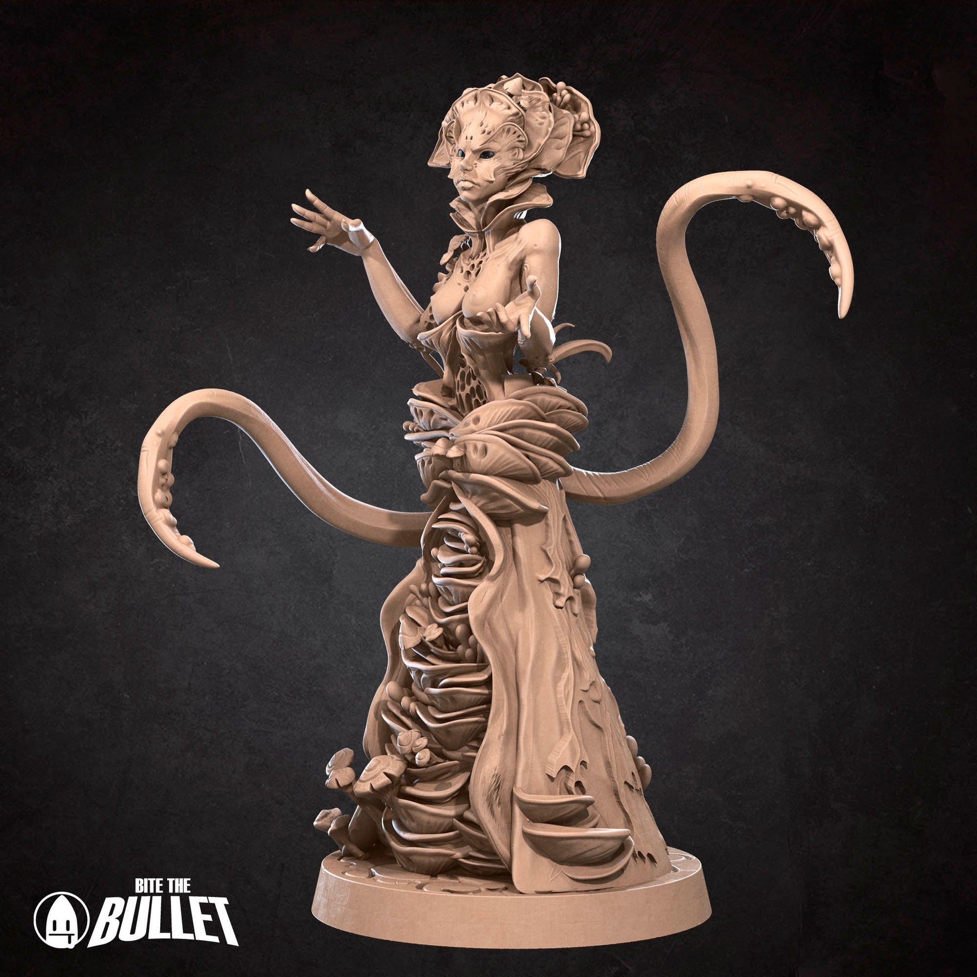 Zuggy Queen Of Fungi | NSFW Option | Bite The Bullet | 35mm Scale | Resin Printed Tabletop RPG Miniature Figures | DND | 5E