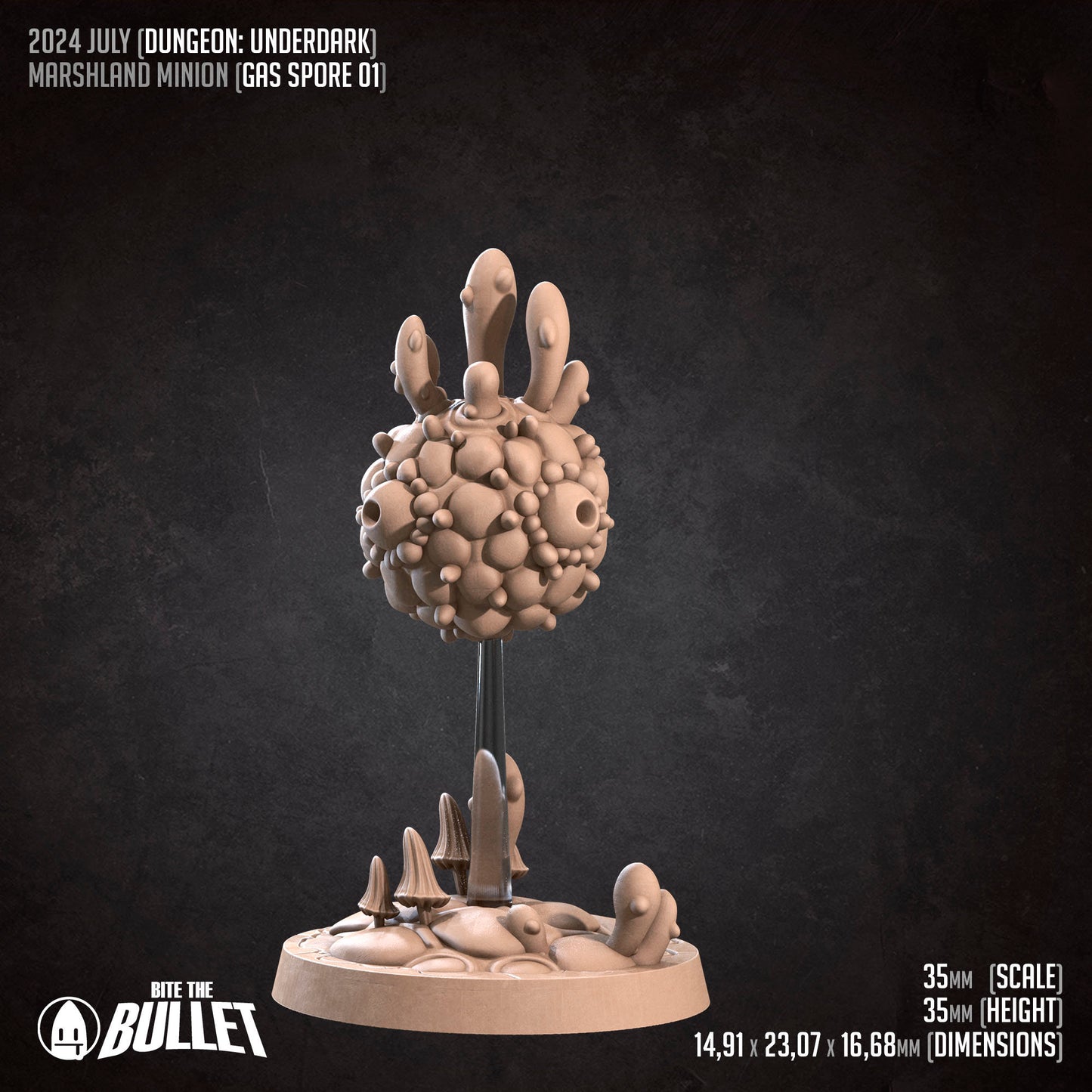 Marshland Gas Spores Set | Bite The Bullet | 35mm Scale | Resin Printed Tabletop RPG Miniature Figures | DND | 5E