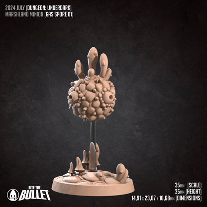 Marshland Gas Spores Set | Bite The Bullet | 35mm Scale | Resin Printed Tabletop RPG Miniature Figures | DND | 5E