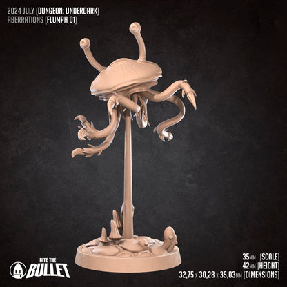 Tentacled Aberration Set | Bite The Bullet | 35mm Scale | Resin Printed Tabletop RPG Miniature Figures | DND | 5E