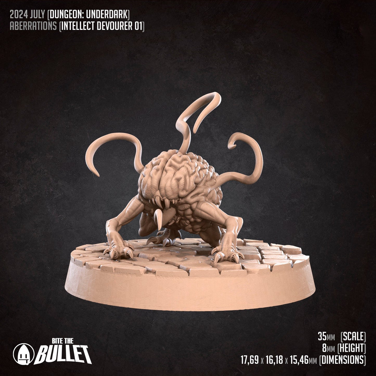 Intellect Devourer Set | Bite The Bullet | 35mm Scale | Resin Printed Tabletop RPG Miniature Figures | DND | 5E