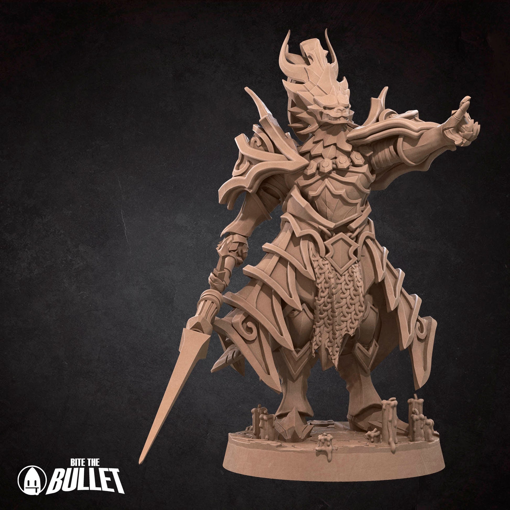 Leo The Dragon Slayer | Bite The Bullet | 35mm Scale | Resin Printed Tabletop RPG Miniature Figures | DND | 5E
