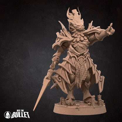 Leo The Dragon Slayer | Bite The Bullet | 35mm Scale | Resin Printed Tabletop RPG Miniature Figures | DND | 5E