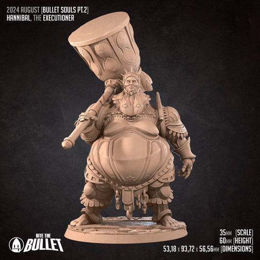 Hannibal The Executioner | Bite The Bullet | 35mm Scale | Resin Printed Tabletop RPG Miniature Figures | DND | 5E