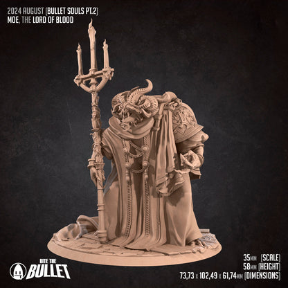 Moe The Lord Of Blood | Bite The Bullet | 35mm Scale | Resin Printed Tabletop RPG Miniature Figures | DND | 5E
