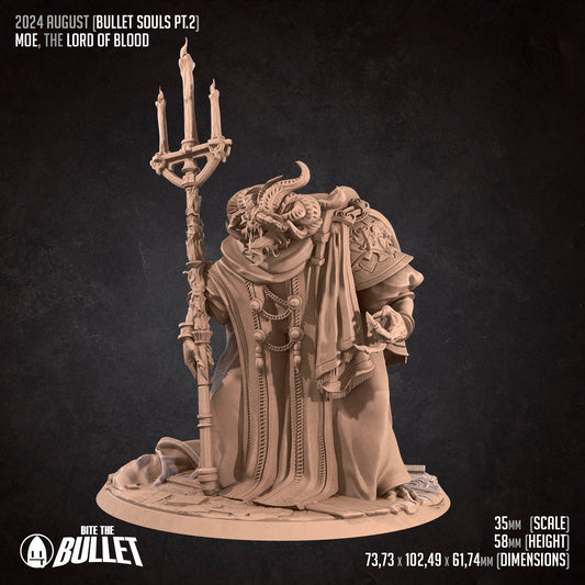 Moe The Lord Of Blood | Bite The Bullet | 35mm Scale | Resin Printed Tabletop RPG Miniature Figures | DND | 5E