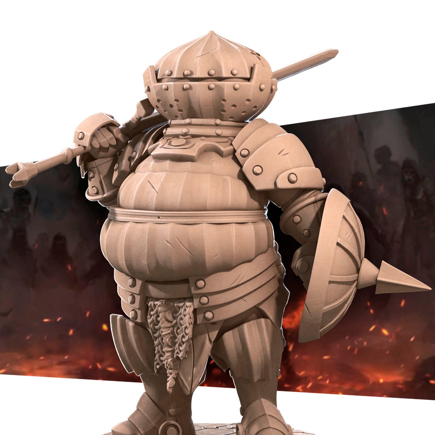 Cry The Onion Knight | Bite The Bullet | 35mm Scale | Resin Printed Tabletop RPG Miniature Figures | DND | 5E