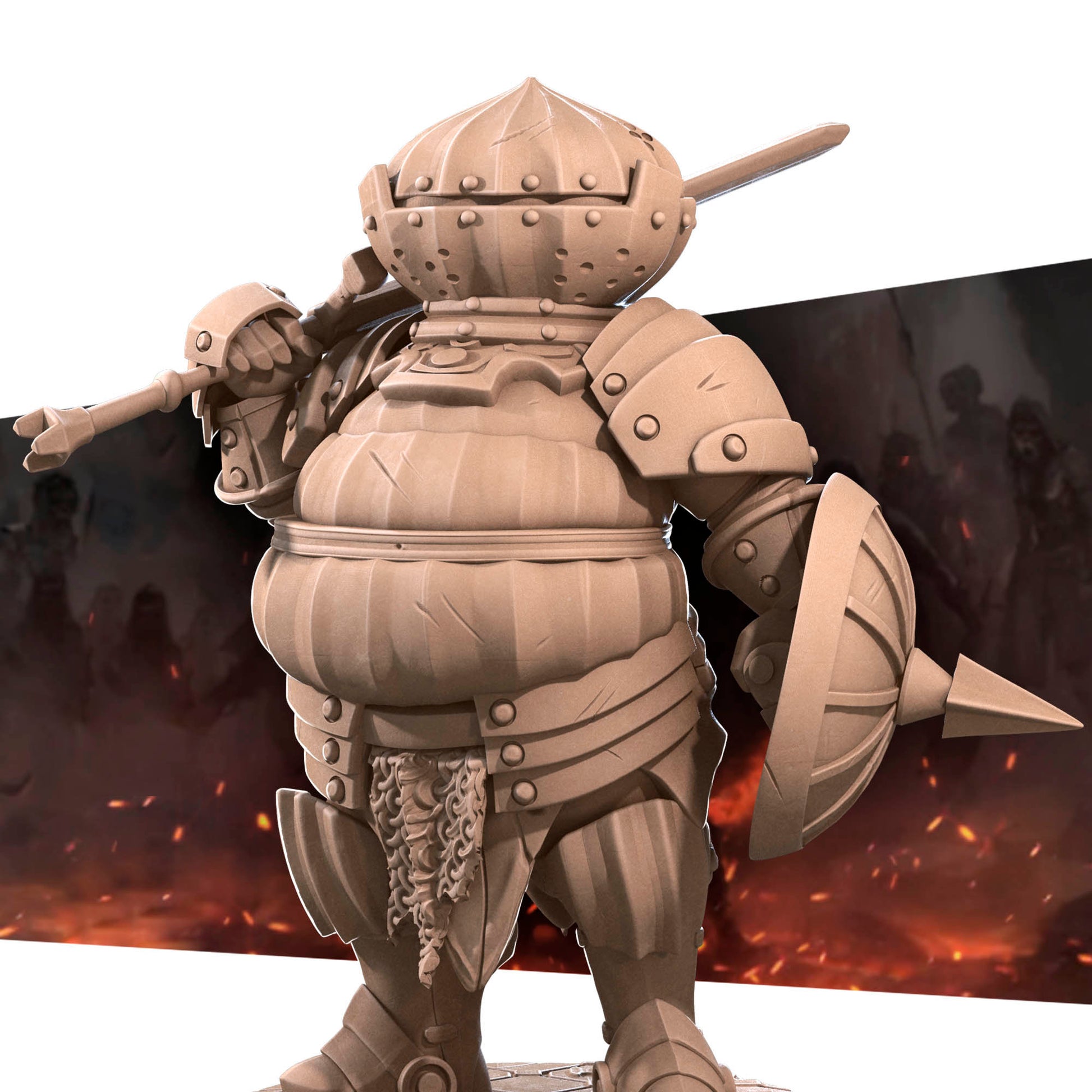 Cry The Onion Knight | Bite The Bullet | 35mm Scale | Resin Printed Tabletop RPG Miniature Figures | DND | 5E