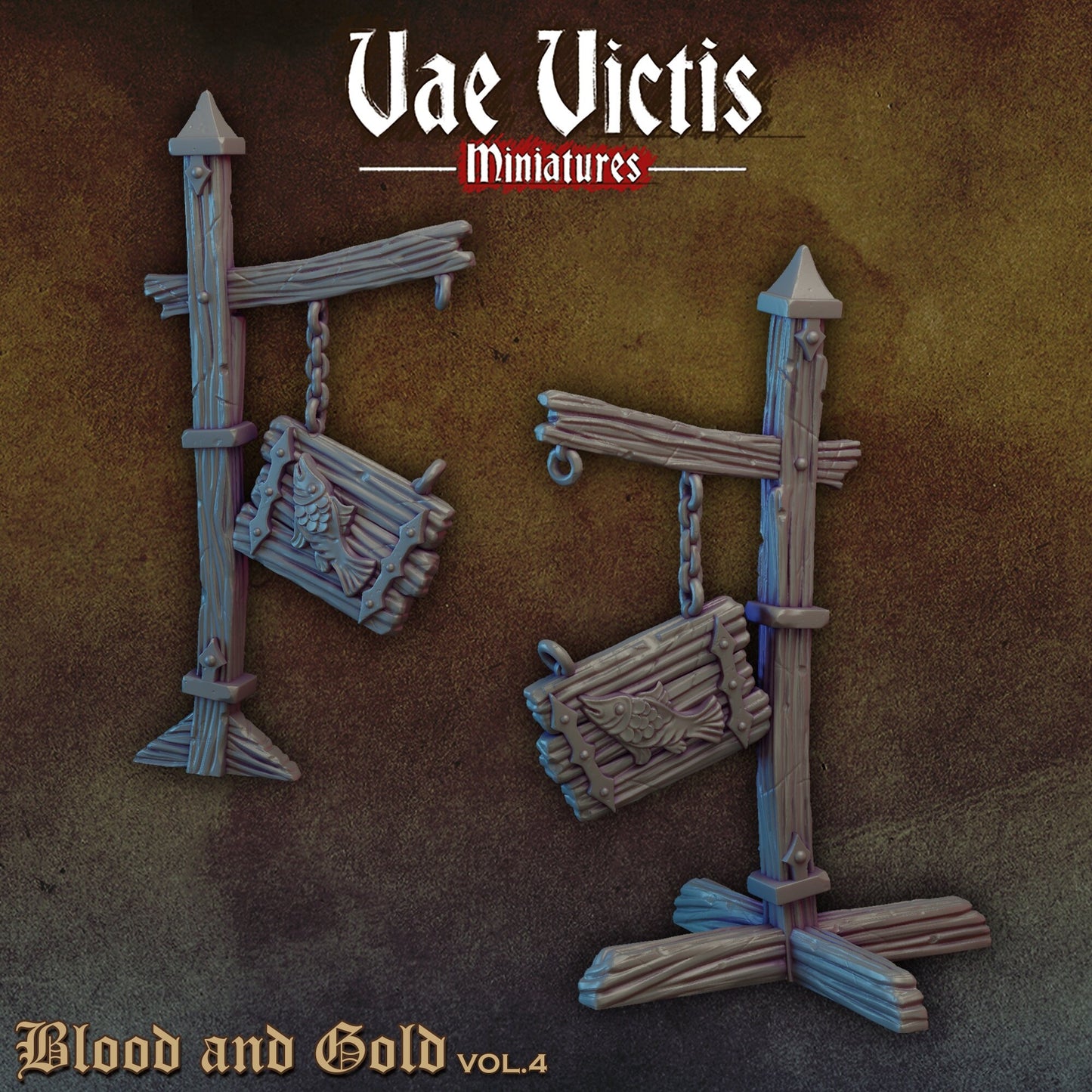 City Sign Prop | Vae Victis Miniatures | 32mm Scale Resin Printed Tabletop RPG Figures for Tabletop Roleplaying or Wargaming