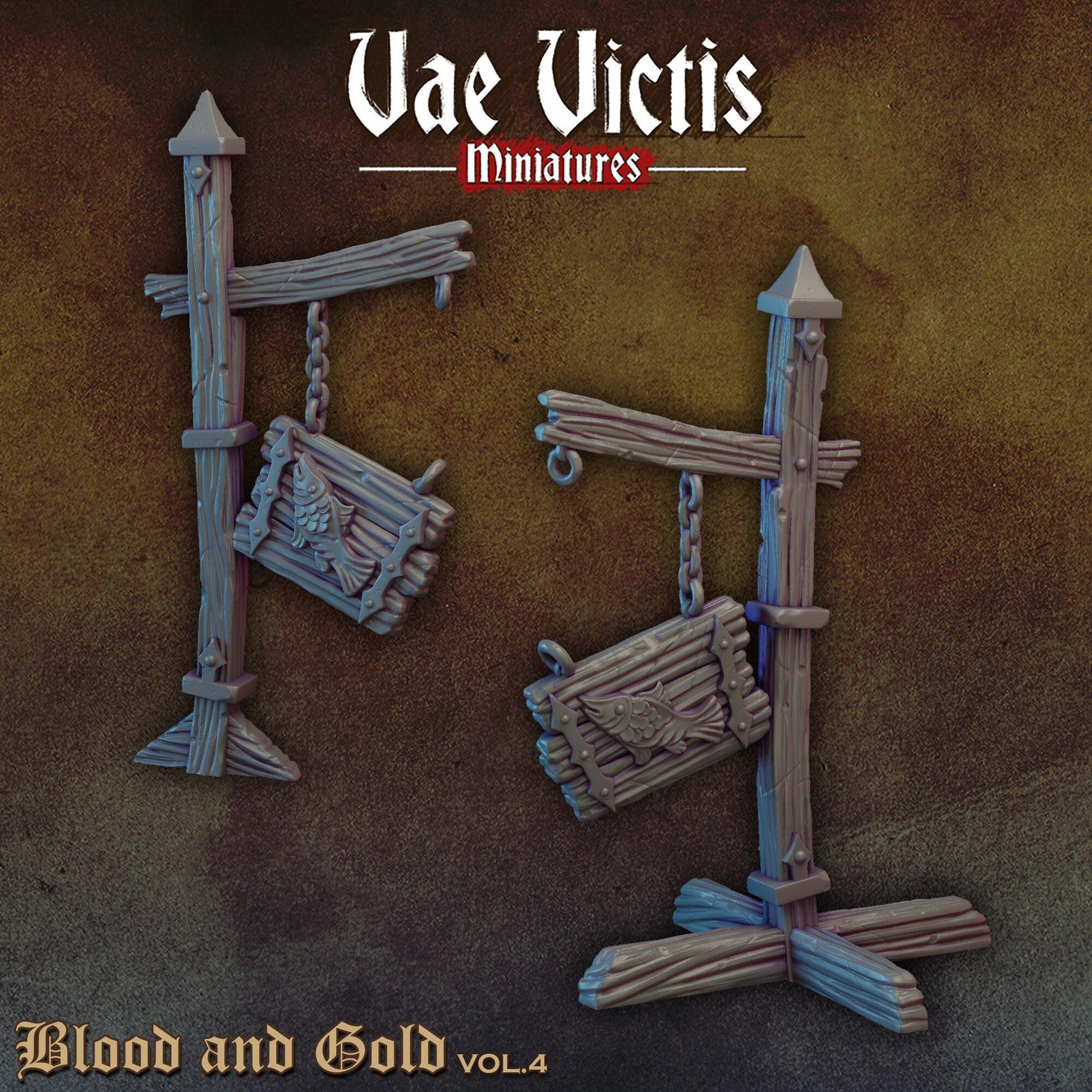 City Sign Prop | Vae Victis Miniatures | 32mm Scale Resin Printed Tabletop RPG Figures for Tabletop Roleplaying or Wargaming