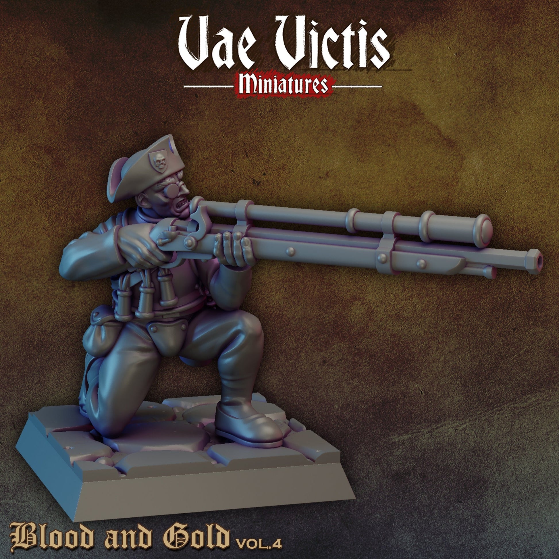 Human Riflemen Set | Vae Victis Miniatures | 32mm Scale Resin Printed Tabletop RPG Figures for Tabletop Roleplaying or Wargaming