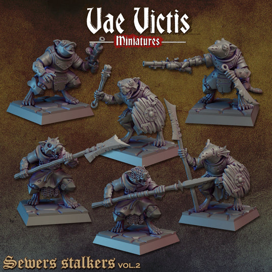 Ratfolk Warband Set Vol.2 | Vae Victis Miniatures | 32mm Scale Resin Printed Tabletop RPG Figures for Tabletop Roleplaying or Wargaming