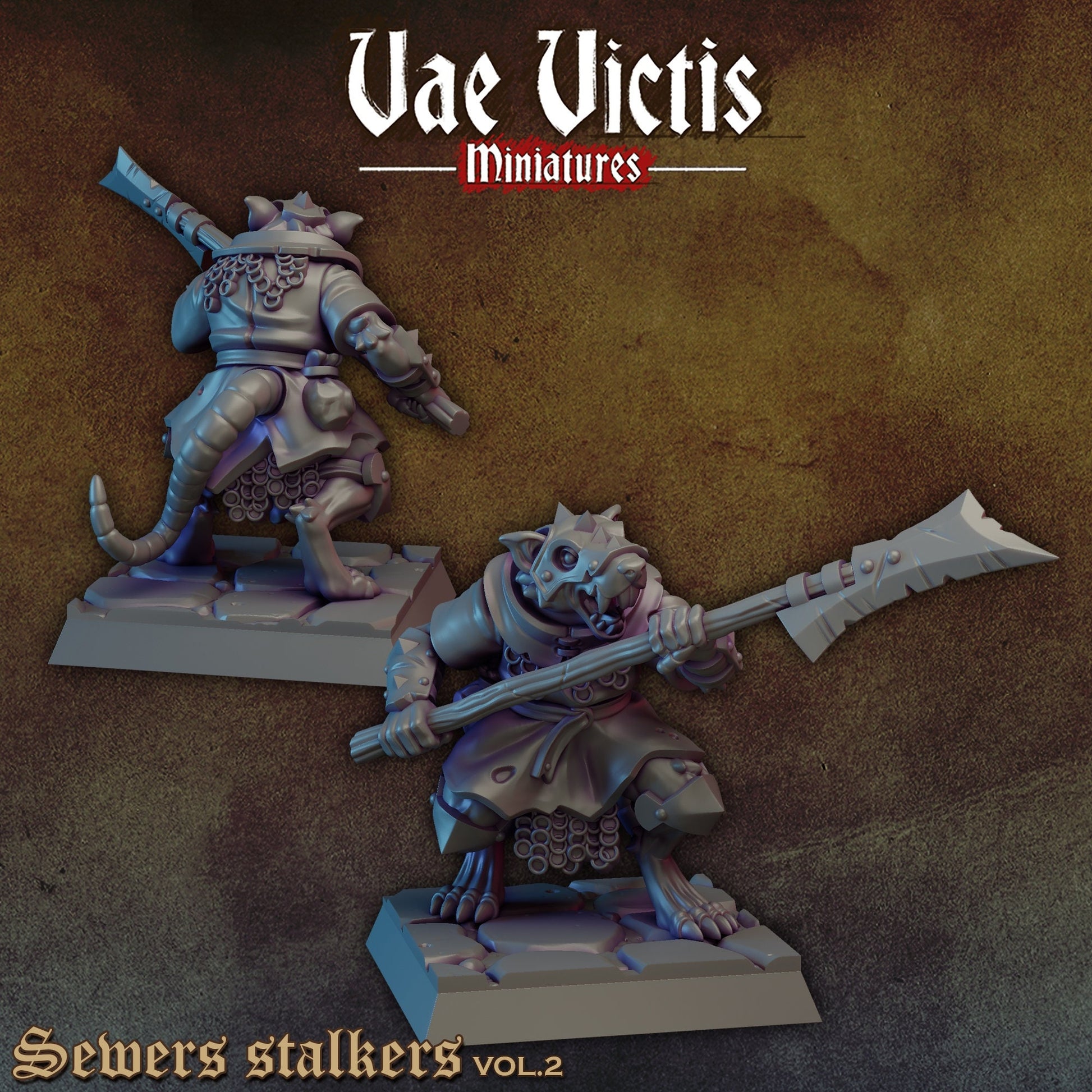Ratfolk Warband Set Vol.2 | Vae Victis Miniatures | 32mm Scale Resin Printed Tabletop RPG Figures for Tabletop Roleplaying or Wargaming