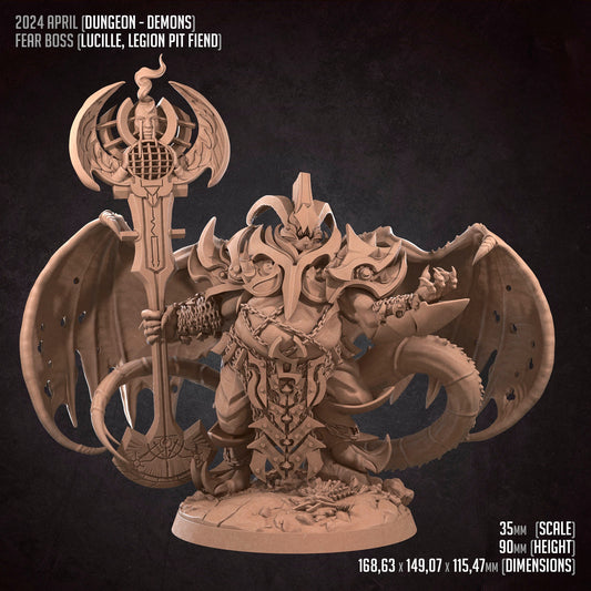 Fear Boss | Bite The Bullet | 35mm Scale | Resin Printed Tabletop RPG Miniature Figures | DND | 5E