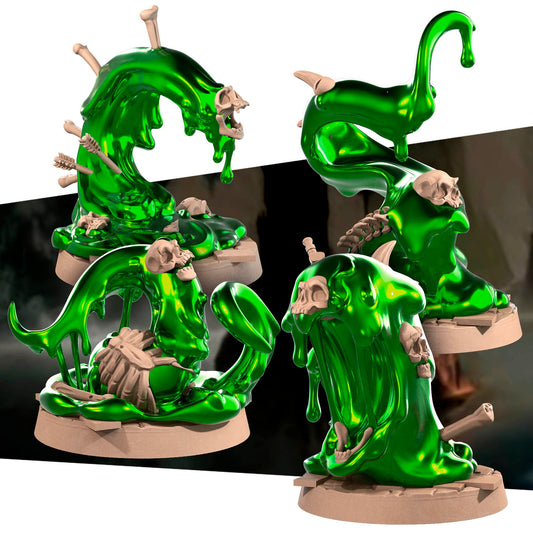 Ooze Minions Set | Bite The Bullet | 35mm Scale | Resin Printed Tabletop RPG Miniature Figures | DND | 5E