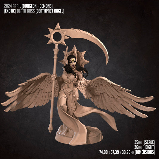Death Angel Boss | NSFW Option | Bite The Bullet | 35mm Scale | Resin Printed Tabletop RPG Miniature Figures | DND | 5E