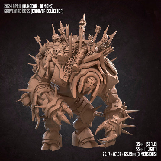 Graveyard Boss | Bite The Bullet | 35mm Scale | Resin Printed Tabletop RPG Miniature Figures | DND | 5E