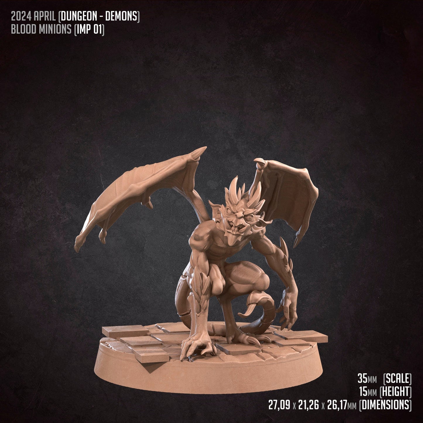 Blood Imp Minions Set | Bite The Bullet | 35mm Scale | Resin Printed Tabletop RPG Miniature Figures | DND | 5E