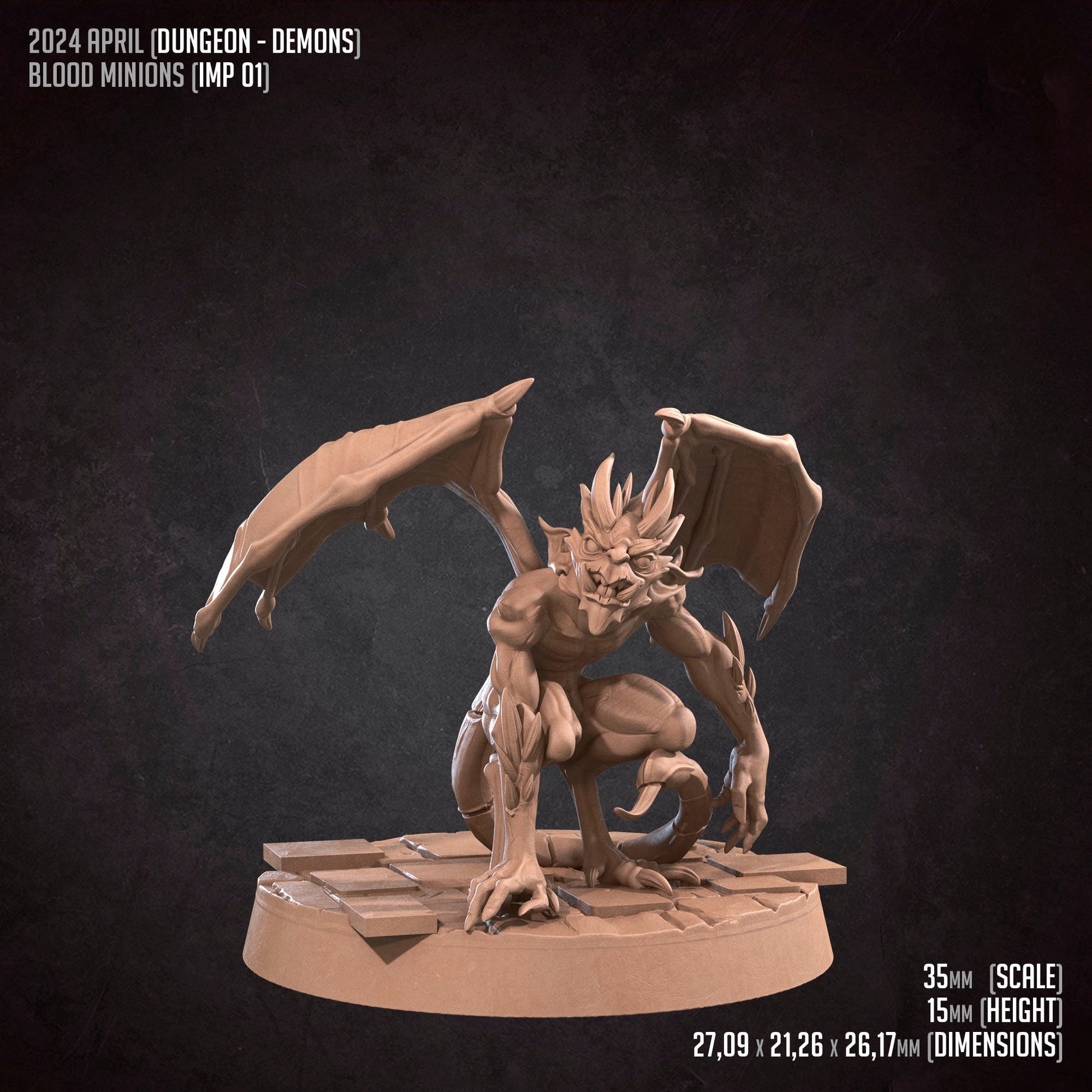 Blood Imp Minions Set | Bite The Bullet | 35mm Scale | Resin Printed Tabletop RPG Miniature Figures | DND | 5E