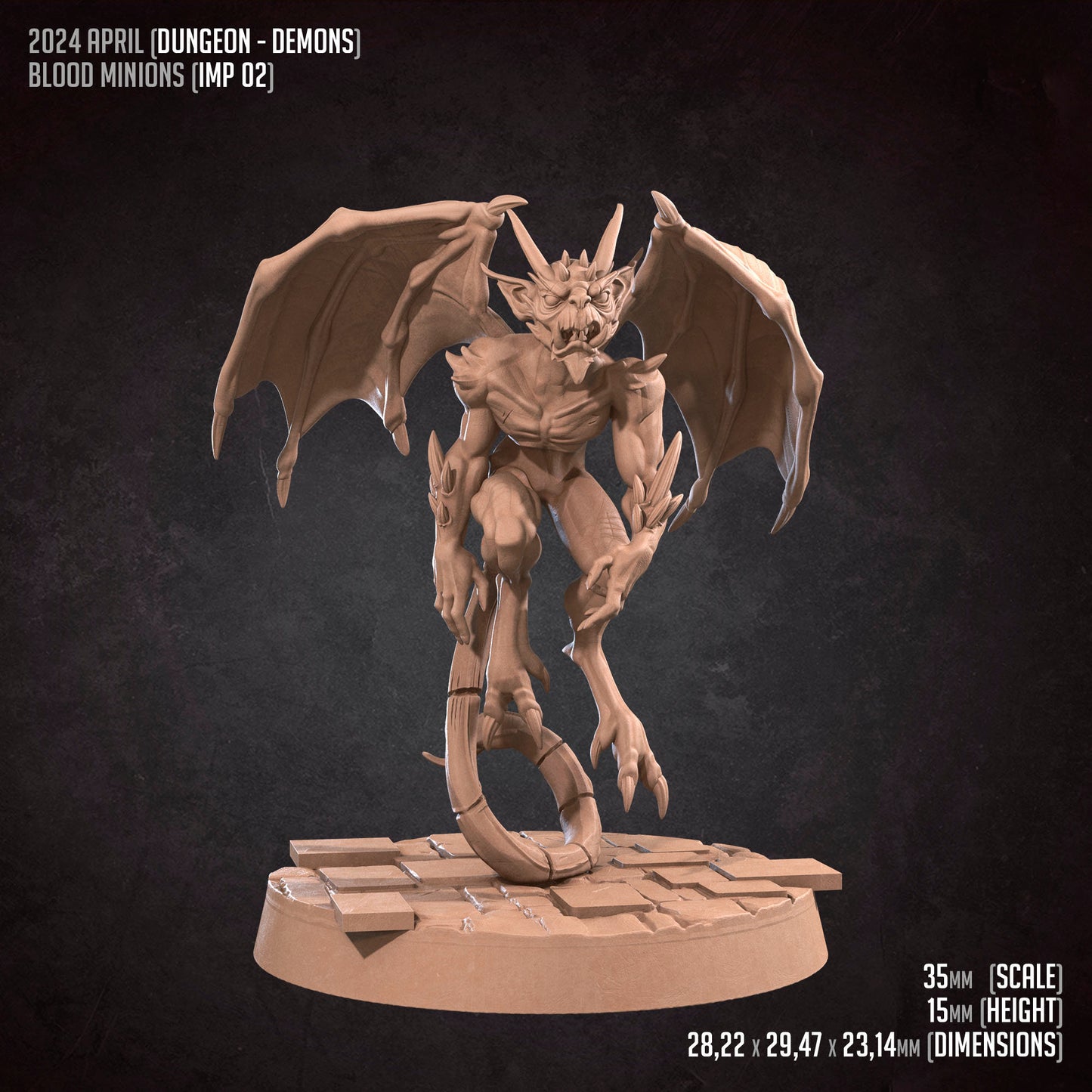 Blood Imp Minions Set | Bite The Bullet | 35mm Scale | Resin Printed Tabletop RPG Miniature Figures | DND | 5E