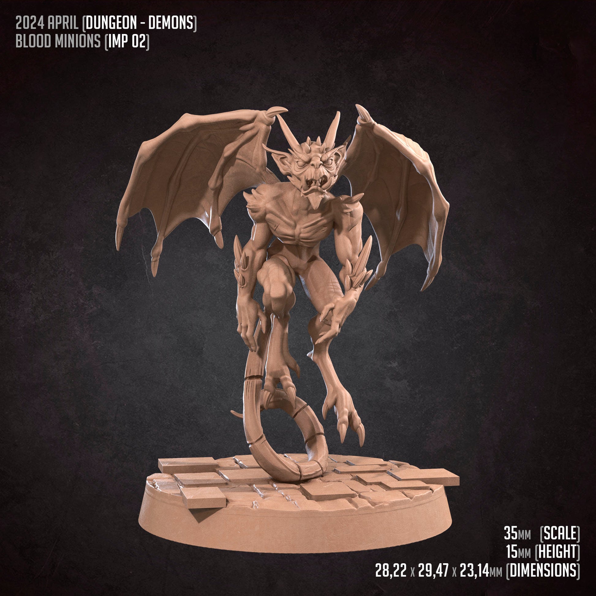 Blood Imp Minions Set | Bite The Bullet | 35mm Scale | Resin Printed Tabletop RPG Miniature Figures | DND | 5E