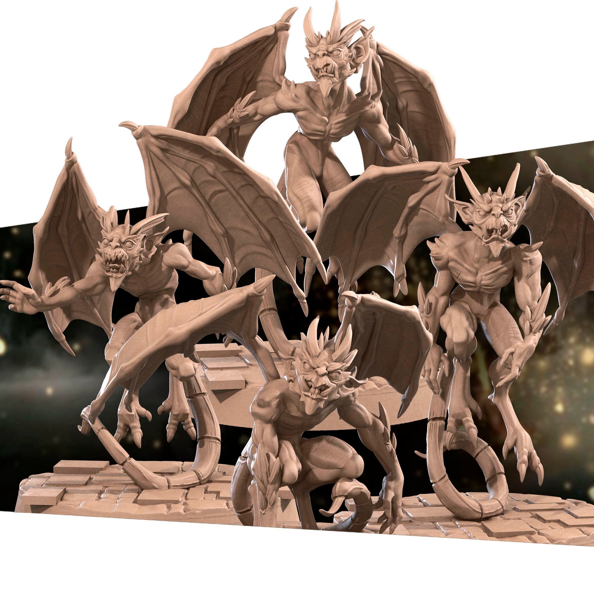 Blood Imp Minions Set | Bite The Bullet | 35mm Scale | Resin Printed Tabletop RPG Miniature Figures | DND | 5E