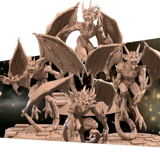 Blood Imp Minions Set | Bite The Bullet | 35mm Scale | Resin Printed Tabletop RPG Miniature Figures | DND | 5E