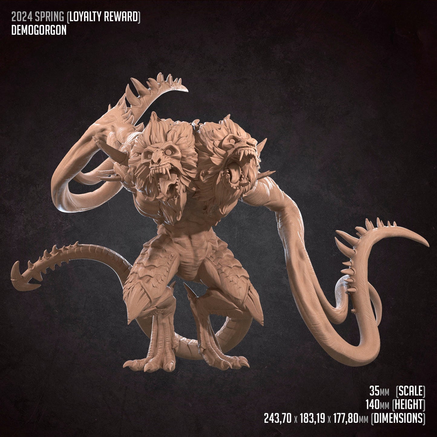 Demogorgon | Bite The Bullet | 35mm Scale | Resin Printed Tabletop RPG Miniature Figures | DND | 5E