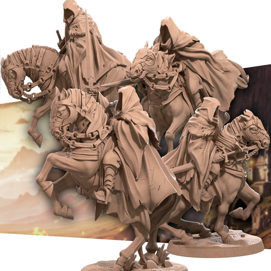 Dark Riders Set | Bite The Bullet | 35mm Scale | Resin Printed Tabletop RPG Miniature Figures | DND | 5E
