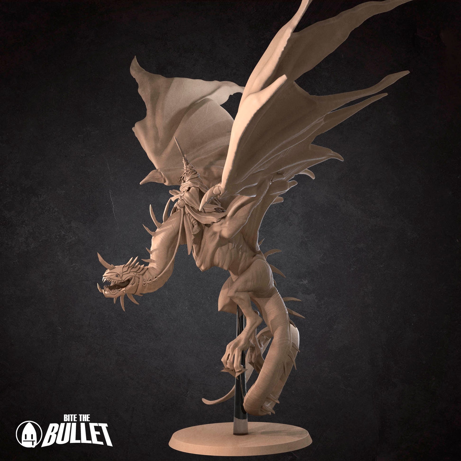 Mounted Witch King | Bite The Bullet | 35mm Scale | Resin Printed Tabletop RPG Miniature Figures | DND | 5E