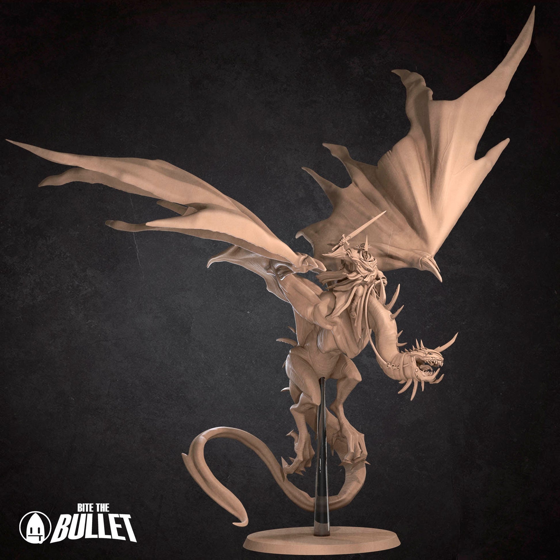 Mounted Witch King | Bite The Bullet | 35mm Scale | Resin Printed Tabletop RPG Miniature Figures | DND | 5E