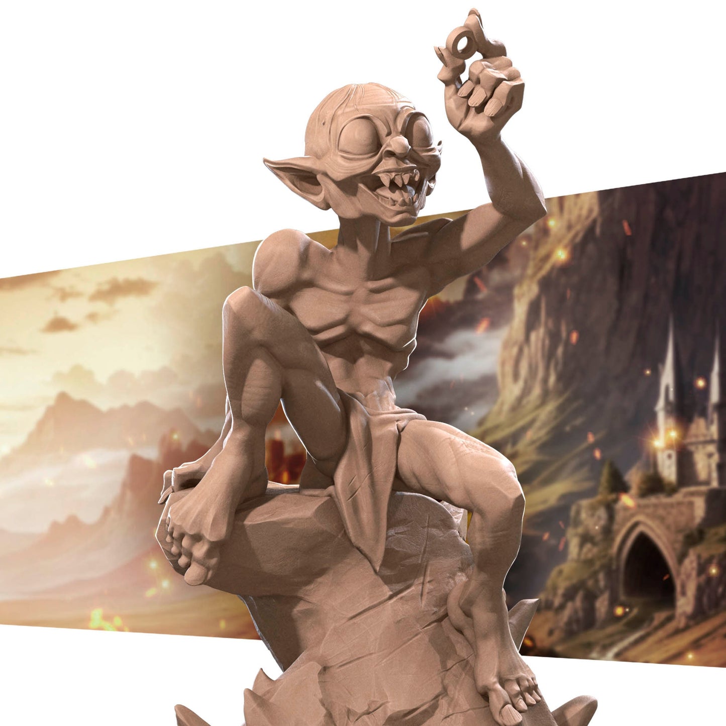 Ring Obsessed Creature | Bite The Bullet | 35mm Scale | Resin Printed Tabletop RPG Miniature Figures | DND | 5E