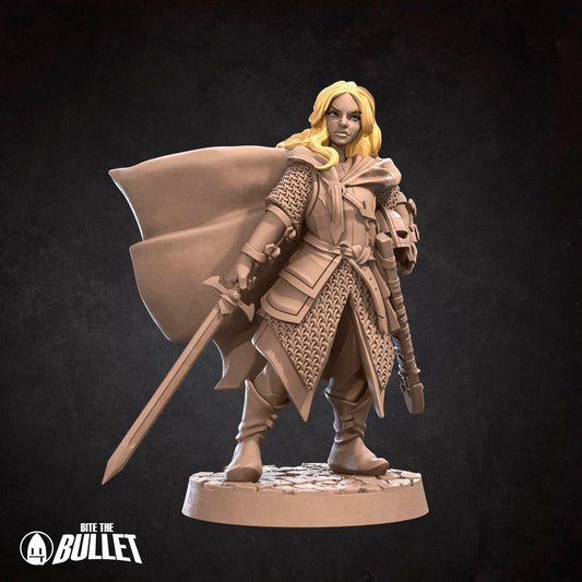 Shieldmaiden | NSFW Option | Bite The Bullet | 35mm Scale | Resin Printed Tabletop RPG Miniature Figures | DND | 5E