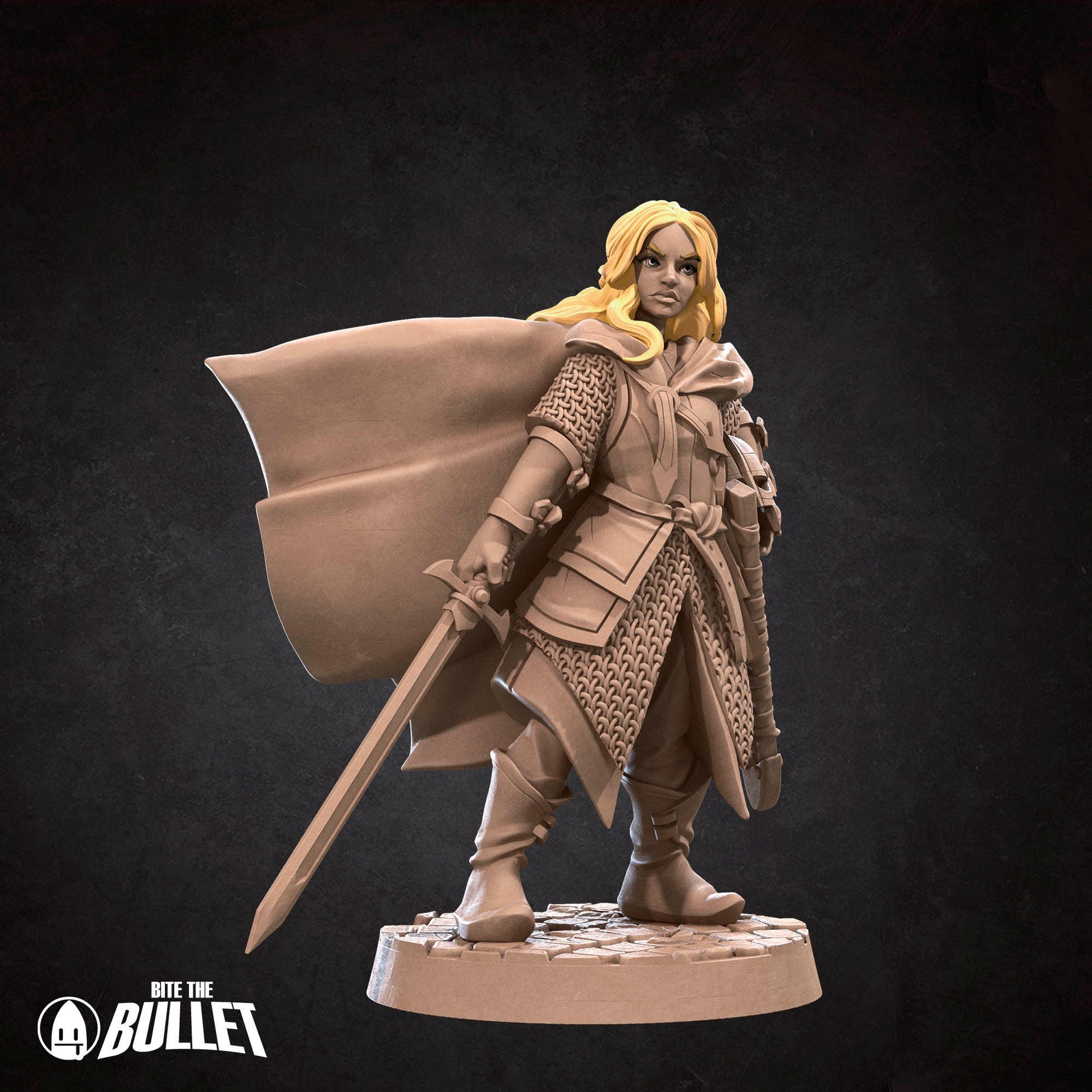Shieldmaiden | NSFW Option | Bite The Bullet | 35mm Scale | Resin Printed Tabletop RPG Miniature Figures | DND | 5E