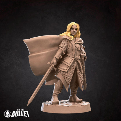 Shieldmaiden | NSFW Option | Bite The Bullet | 35mm Scale | Resin Printed Tabletop RPG Miniature Figures | DND | 5E