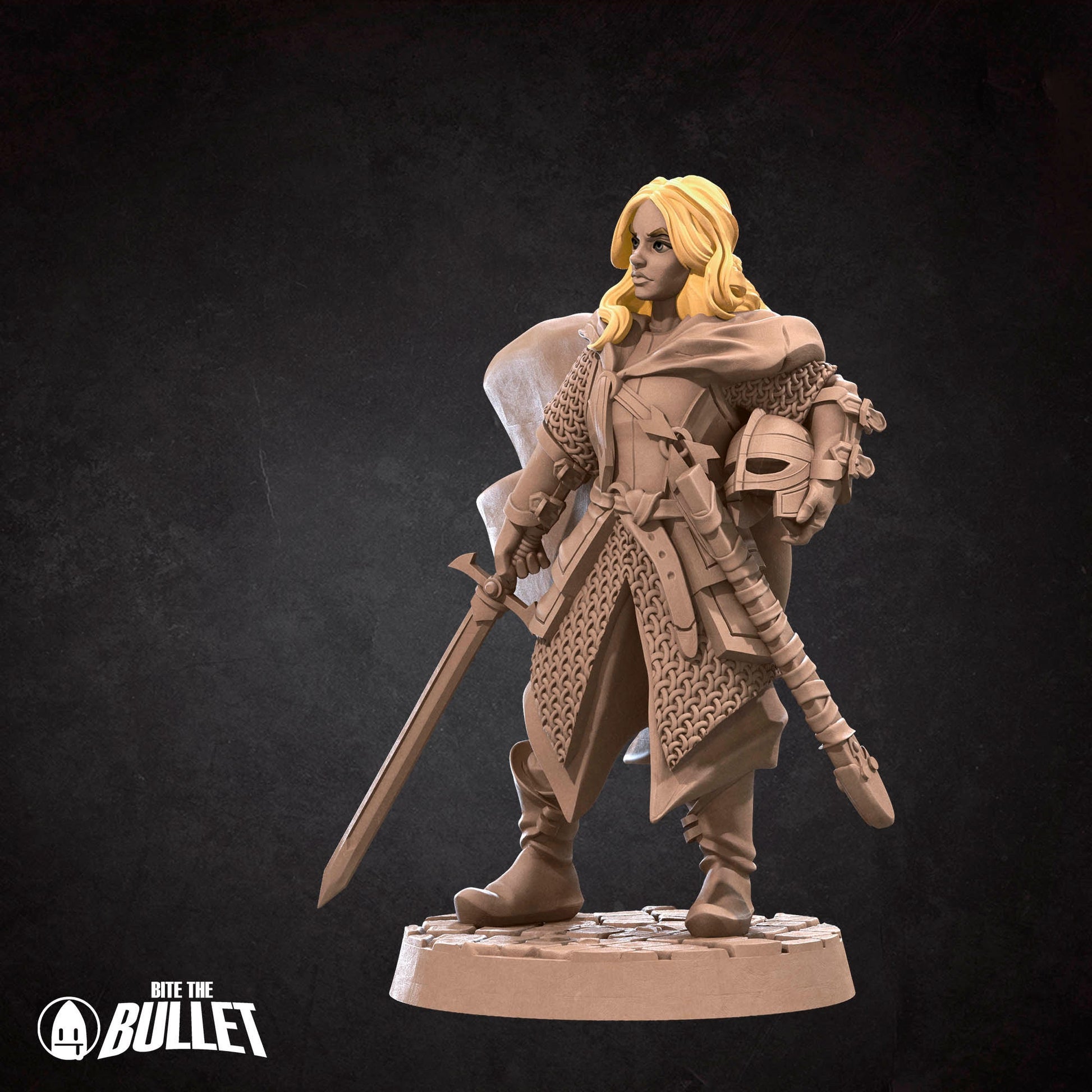 Shieldmaiden | NSFW Option | Bite The Bullet | 35mm Scale | Resin Printed Tabletop RPG Miniature Figures | DND | 5E