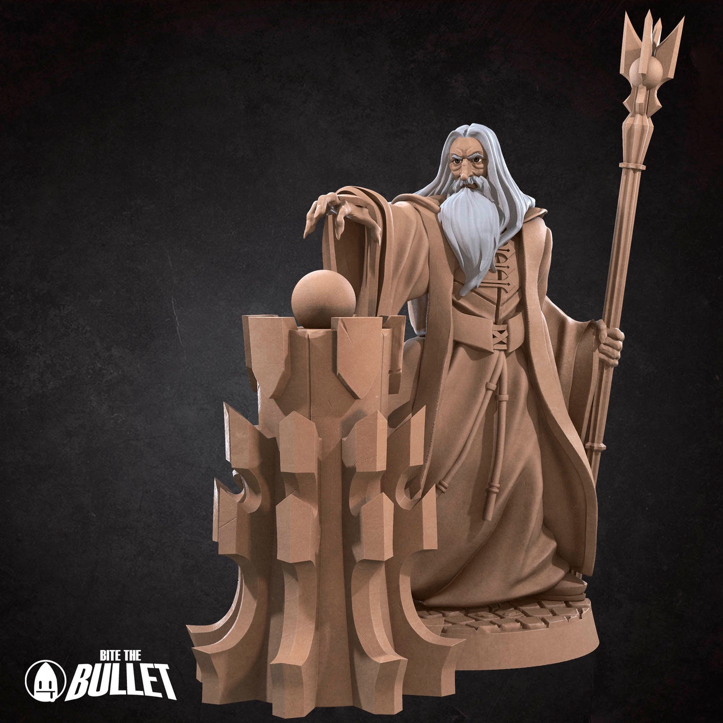 Dark Wizard | Bite The Bullet | 35mm Scale | Resin Printed Tabletop RPG Miniature Figures | DND | 5E